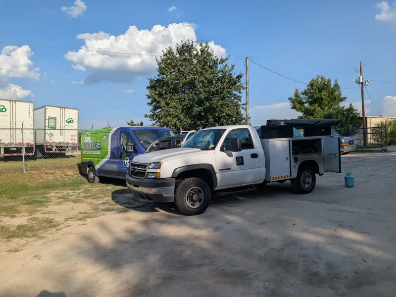 On site at a fleet customer's yard
