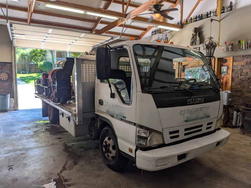 Isuzu NPR HD diesel in for service