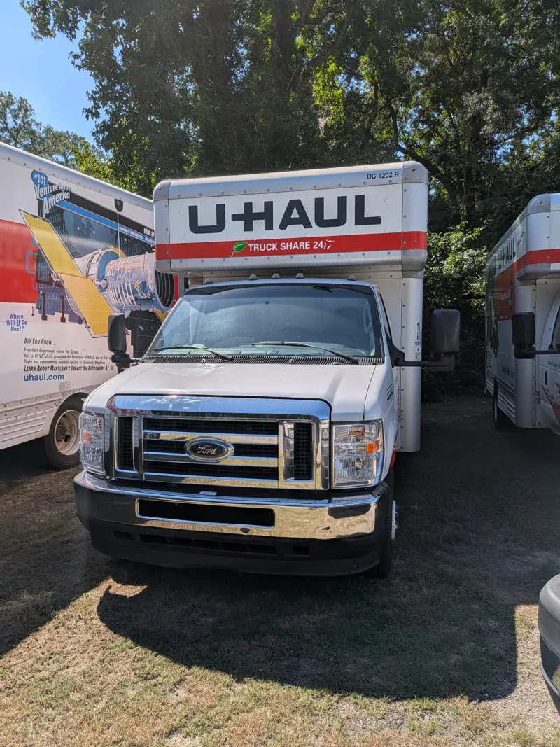 U-Haul box truck serviced on site